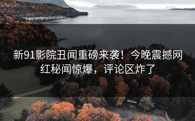 新91影院丑闻重磅来袭！今晚震撼网红秘闻惊爆，评论区炸了  第1张