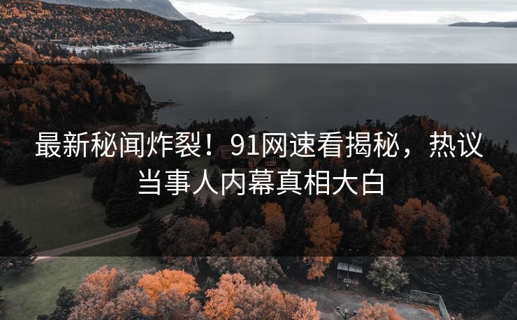 最新秘闻炸裂！91网速看揭秘，热议当事人内幕真相大白  第1张